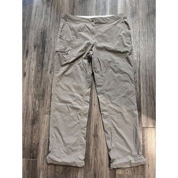 Women's L.L. Bean Tan Adjustable Hiking Pants Size 14 Gorpcore Athleisure - Picture 1 of 8